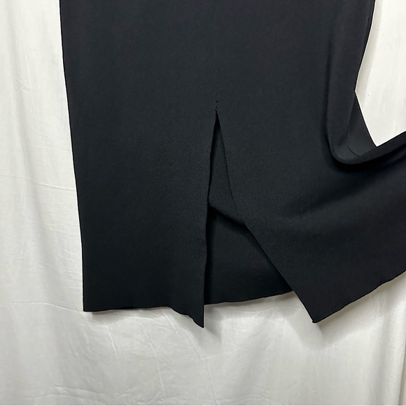 NWT ZARA Stretchy Pull On Black Bodycon Midi Pencil Skirt | Size Medium - Picture 5 of 16